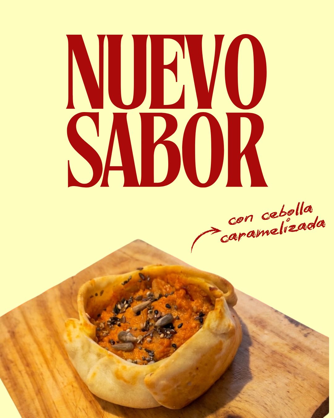 Nuevo sabor: empanada de calabaza y cebolla caramelizada